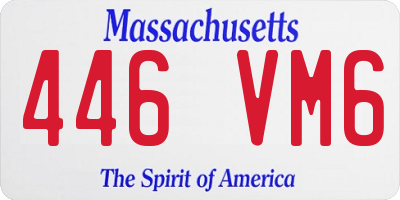 MA license plate 446VM6