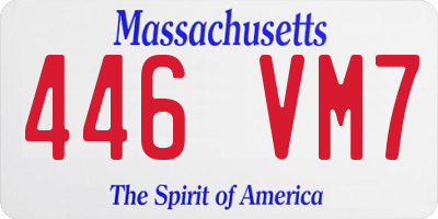 MA license plate 446VM7
