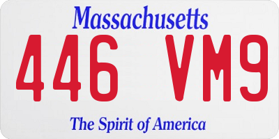 MA license plate 446VM9