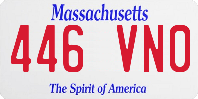 MA license plate 446VN0