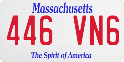 MA license plate 446VN6