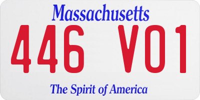 MA license plate 446VO1