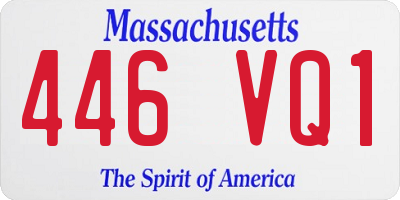 MA license plate 446VQ1