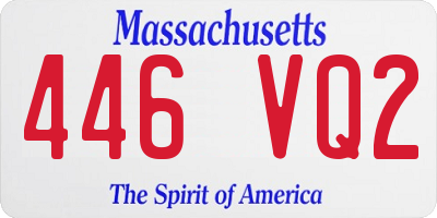 MA license plate 446VQ2