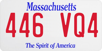 MA license plate 446VQ4
