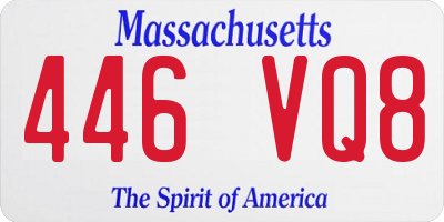MA license plate 446VQ8