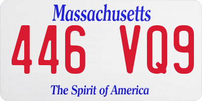 MA license plate 446VQ9