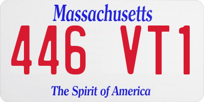 MA license plate 446VT1