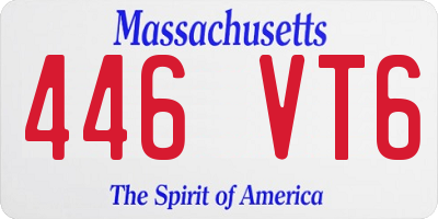 MA license plate 446VT6