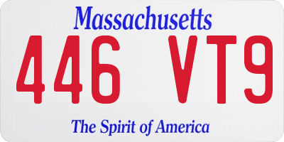 MA license plate 446VT9