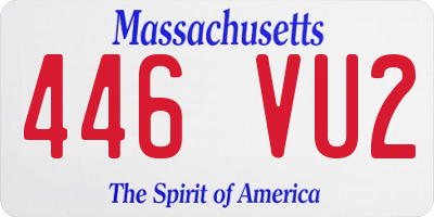 MA license plate 446VU2