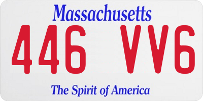 MA license plate 446VV6