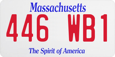 MA license plate 446WB1