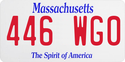 MA license plate 446WG0