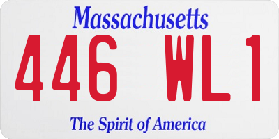 MA license plate 446WL1