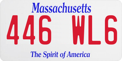 MA license plate 446WL6