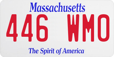 MA license plate 446WM0