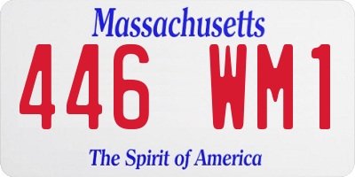 MA license plate 446WM1