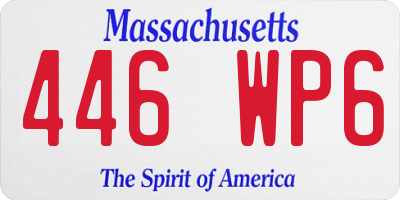 MA license plate 446WP6