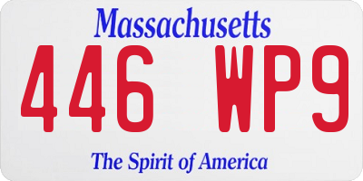 MA license plate 446WP9