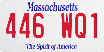 MA license plate 446WQ1