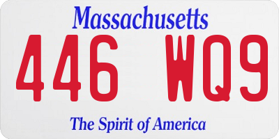 MA license plate 446WQ9