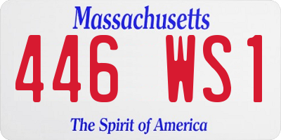 MA license plate 446WS1