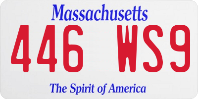 MA license plate 446WS9