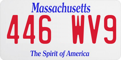 MA license plate 446WV9