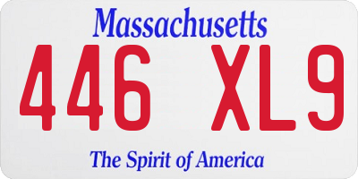 MA license plate 446XL9