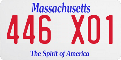 MA license plate 446XO1