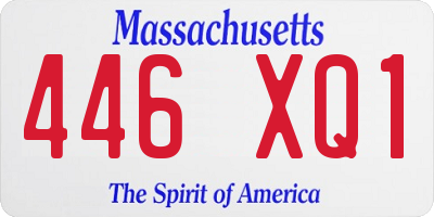 MA license plate 446XQ1