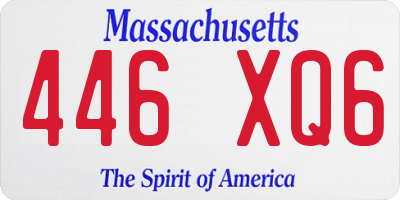 MA license plate 446XQ6