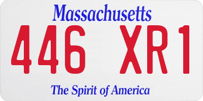 MA license plate 446XR1