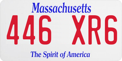 MA license plate 446XR6
