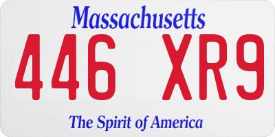 MA license plate 446XR9