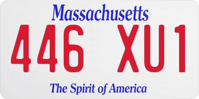 MA license plate 446XU1