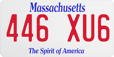 MA license plate 446XU6