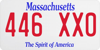 MA license plate 446XX0