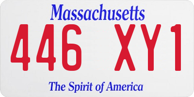 MA license plate 446XY1