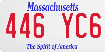 MA license plate 446YC6