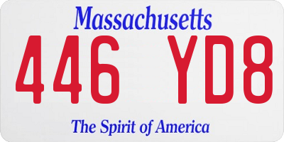 MA license plate 446YD8