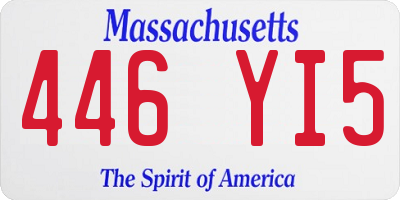 MA license plate 446YI5