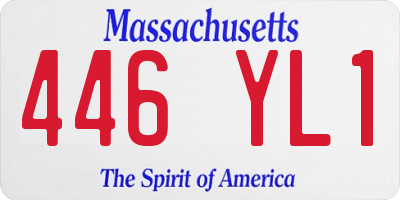 MA license plate 446YL1