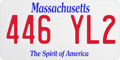 MA license plate 446YL2