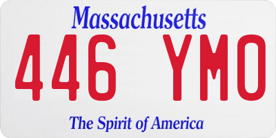 MA license plate 446YM0