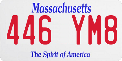 MA license plate 446YM8