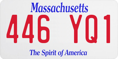 MA license plate 446YQ1