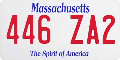 MA license plate 446ZA2