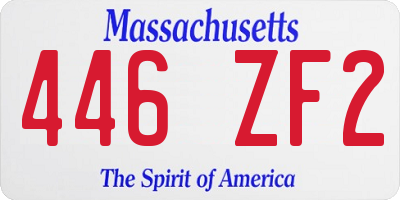 MA license plate 446ZF2